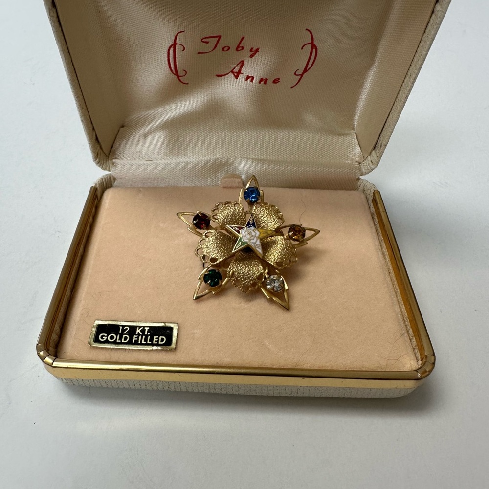Gold-Tone Eastern Star Pin - 12 KT Gold-Filled